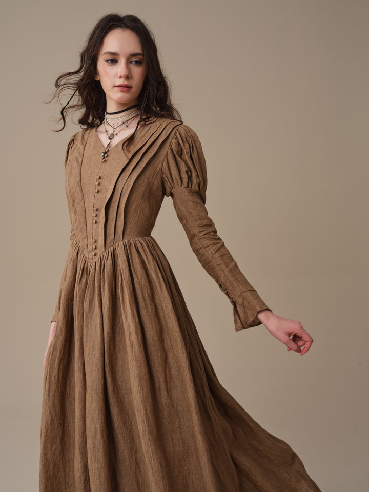 Madder 05 | Tailored Linen Corset Dress