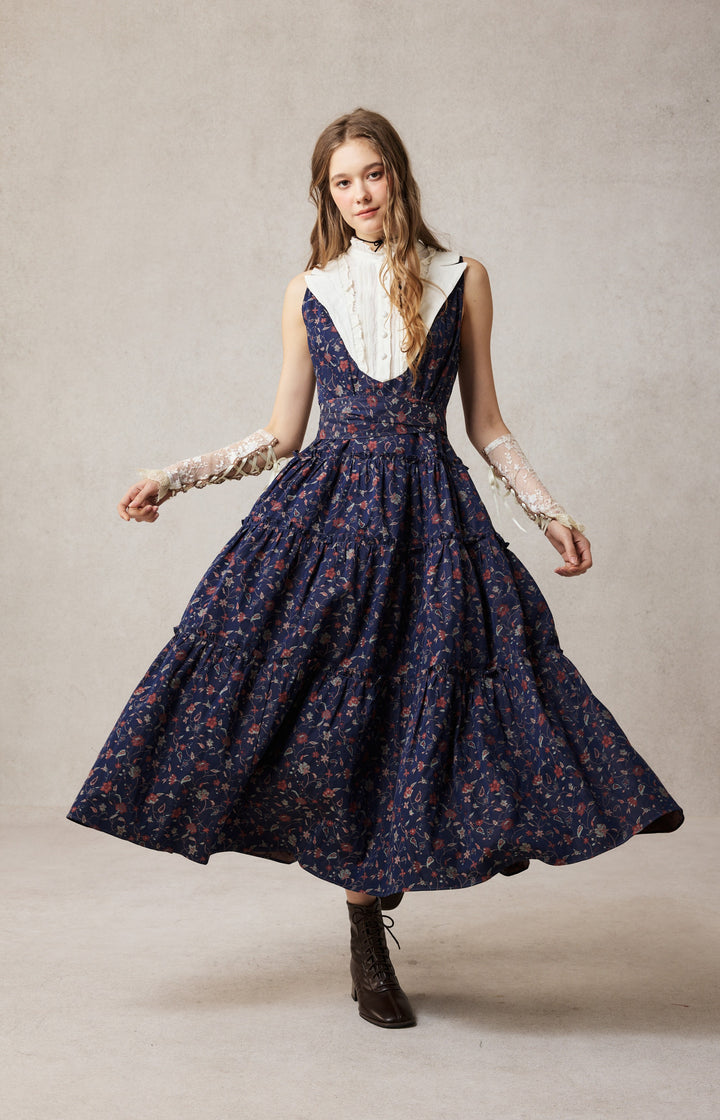 Úrsula 24 | Vintage linen Tiered Dress