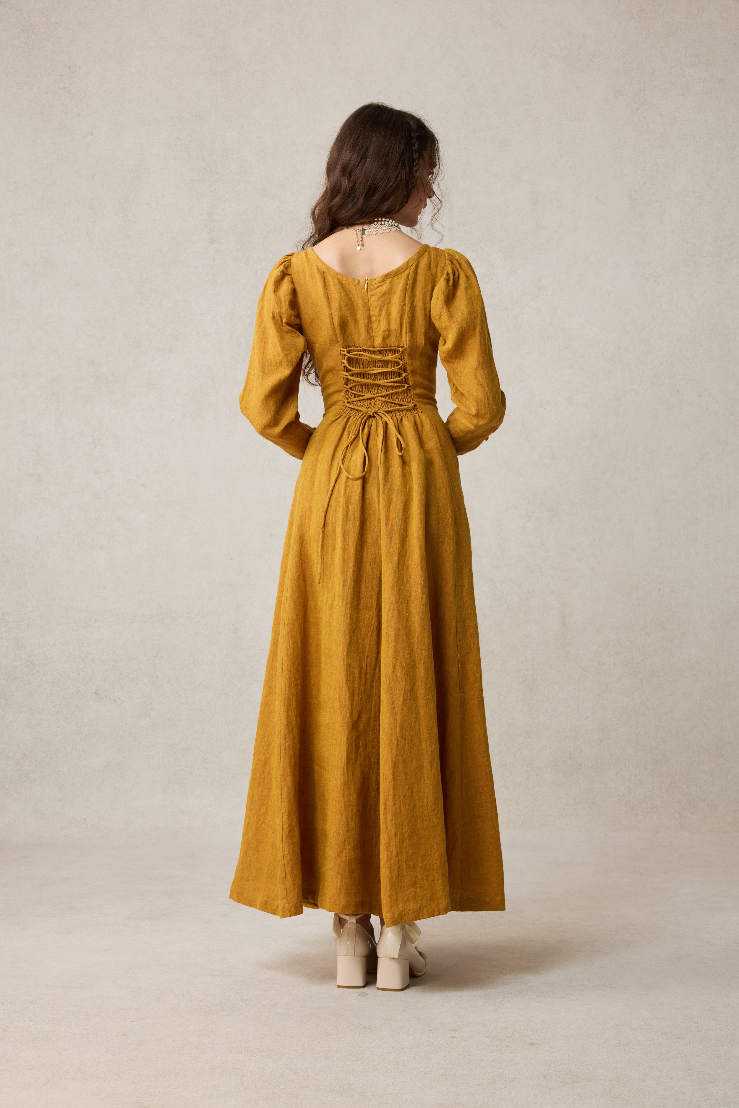 Azalea 23 | Linen Corset Evening Dress – Linennaive