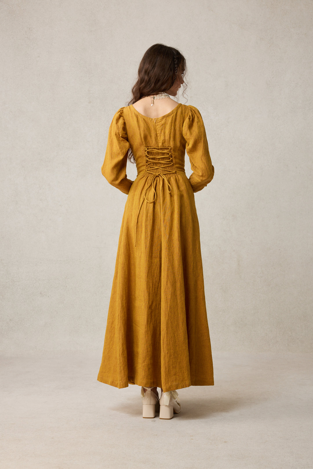 Azalea 23 | Linen Corset Evening Dress