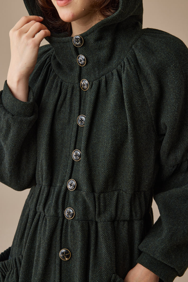 Melissa 28 |100% Wool Hooded Coat