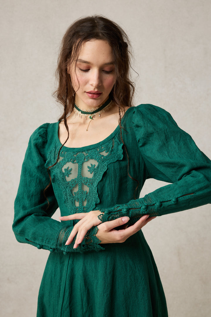 Azalea 23 | Linen Corset Evening Dress