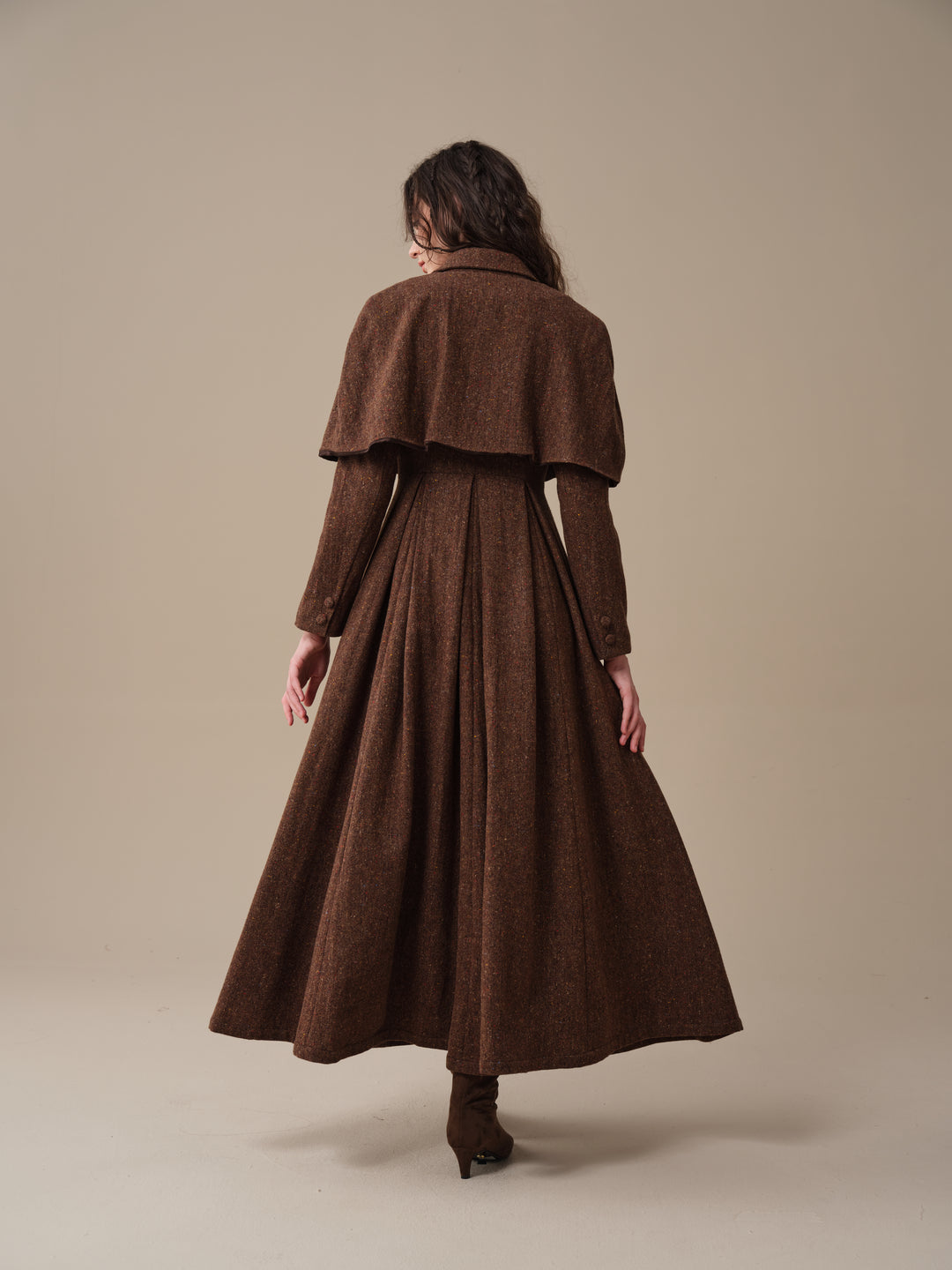 Charlotte 01 | 100% Wool Cape Trench Coat