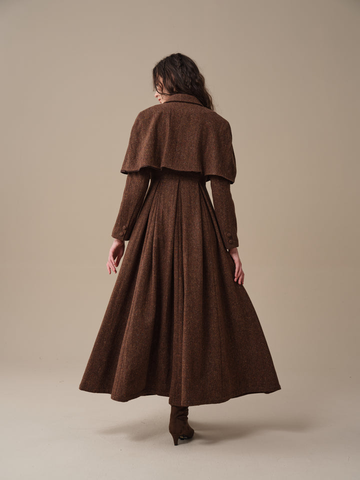 Charlotte 01 | 100% Wool Cape Trench Coat