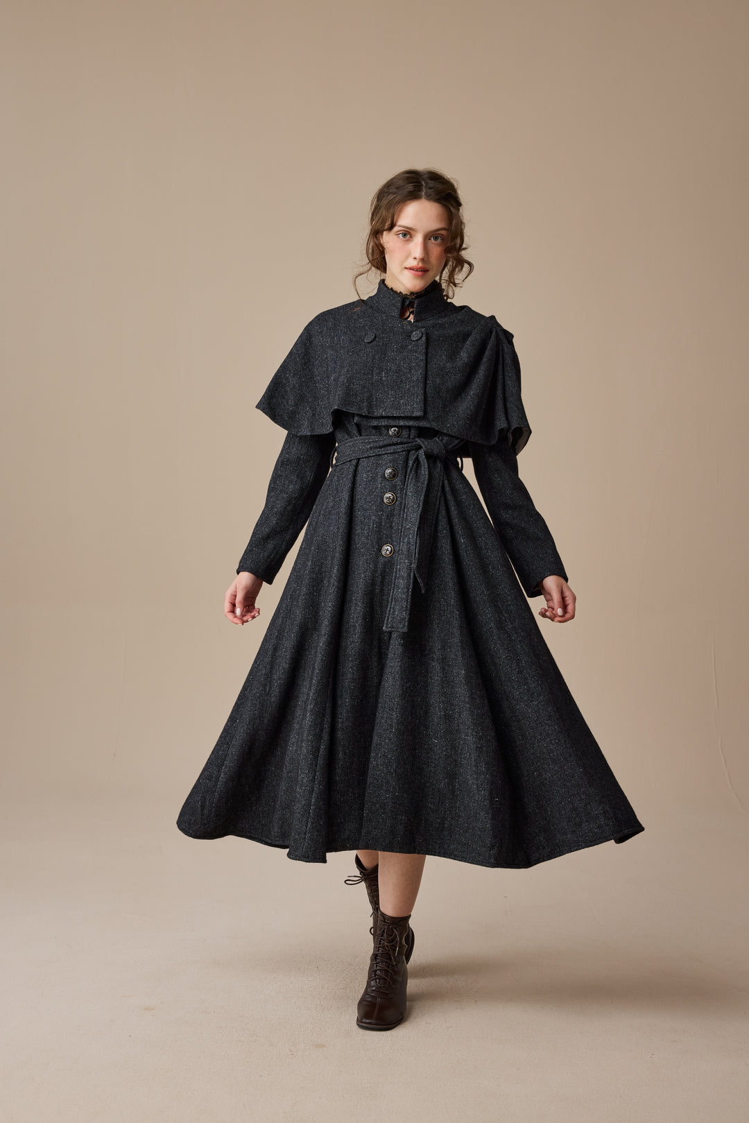 Wendy 15 | 100% Wool Dress & Cape (2 pieces)