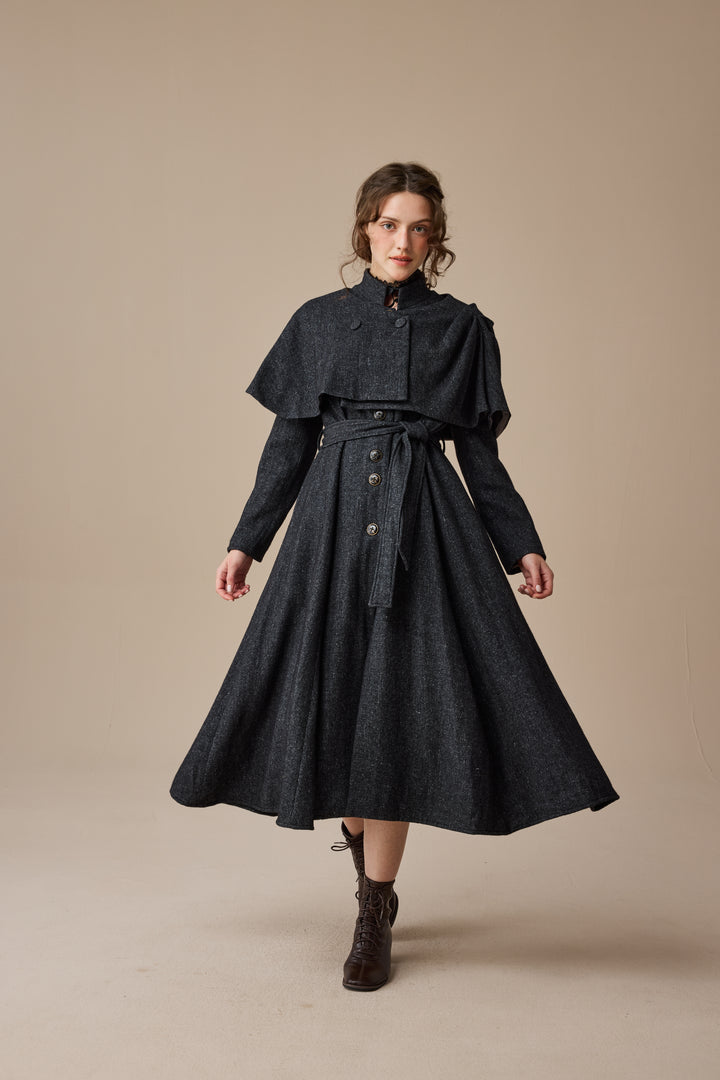 Wendy 15 | 100% Wool Dress & Cape (2 pieces)