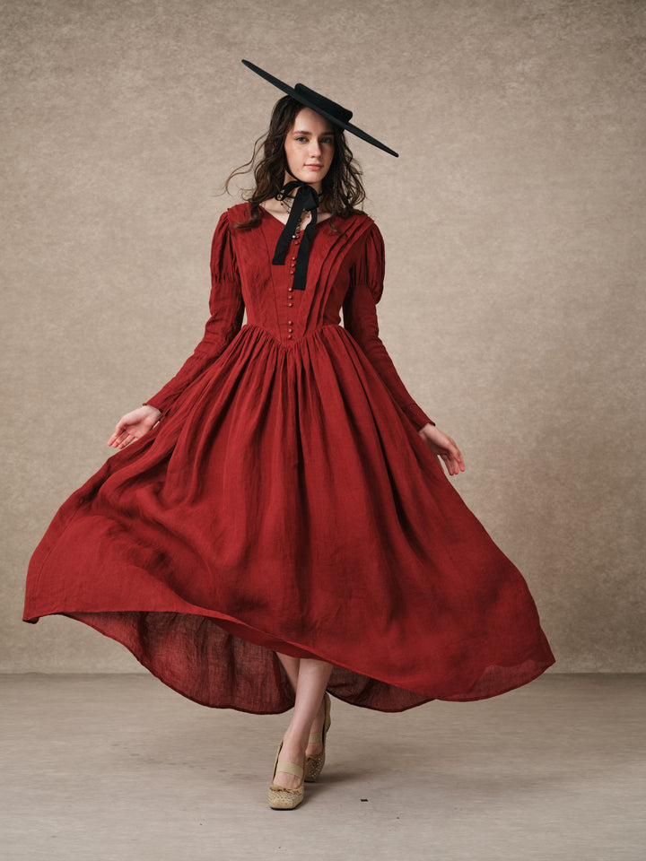 Madder 05 | Tailored Linen Corset Dress