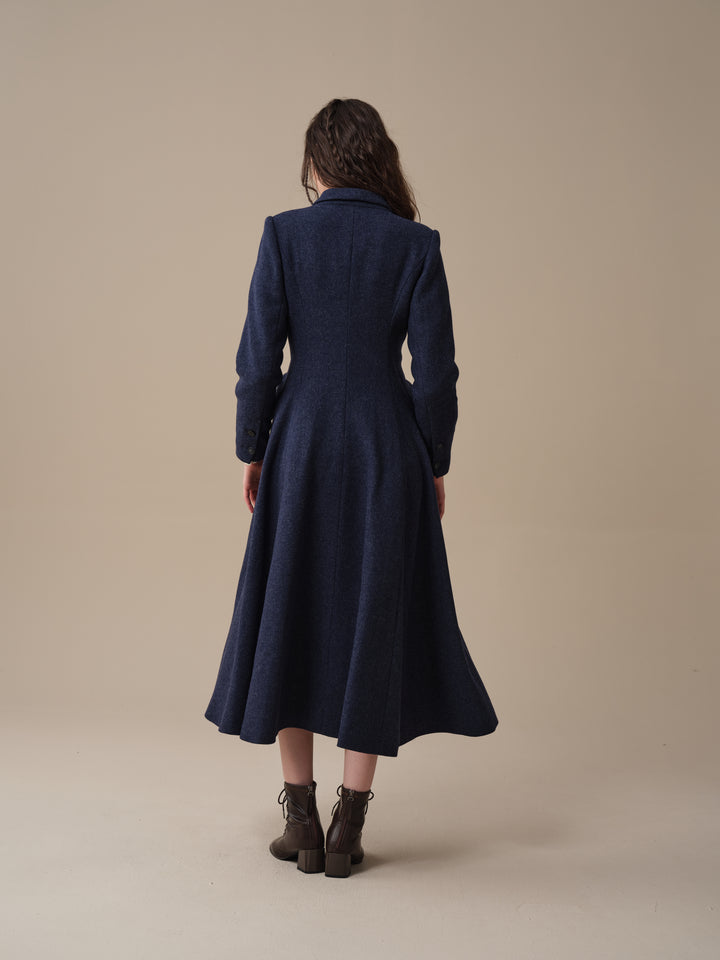 Mabel 01|Double breasted 100% wool coat
