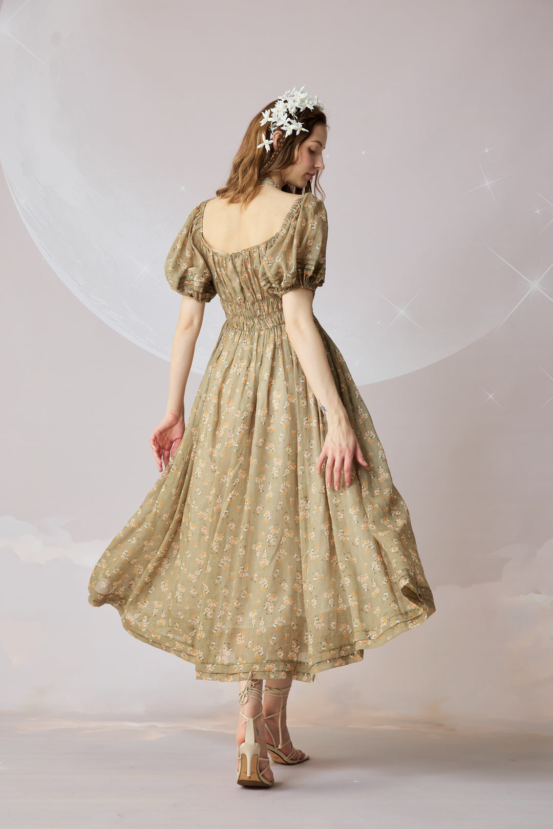 Alice 19 | Floral linen dress