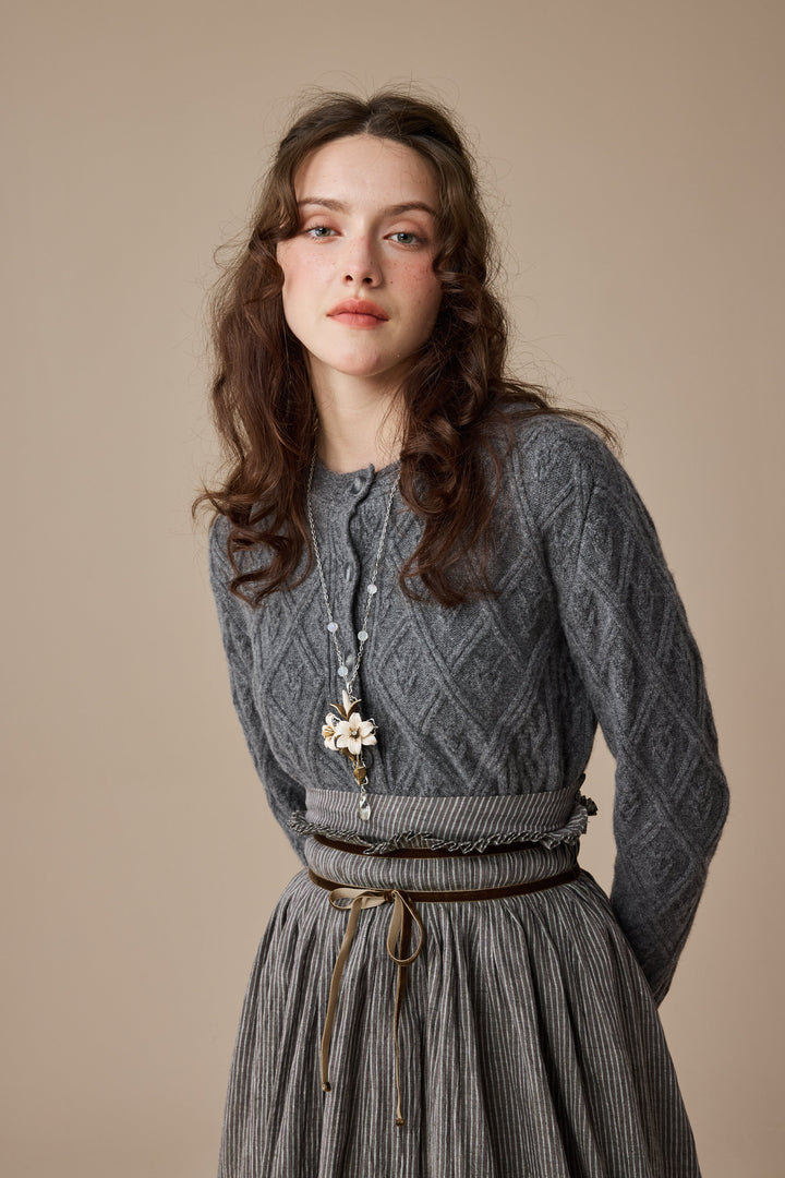 Bruna 17 |Striped Linen Skirt