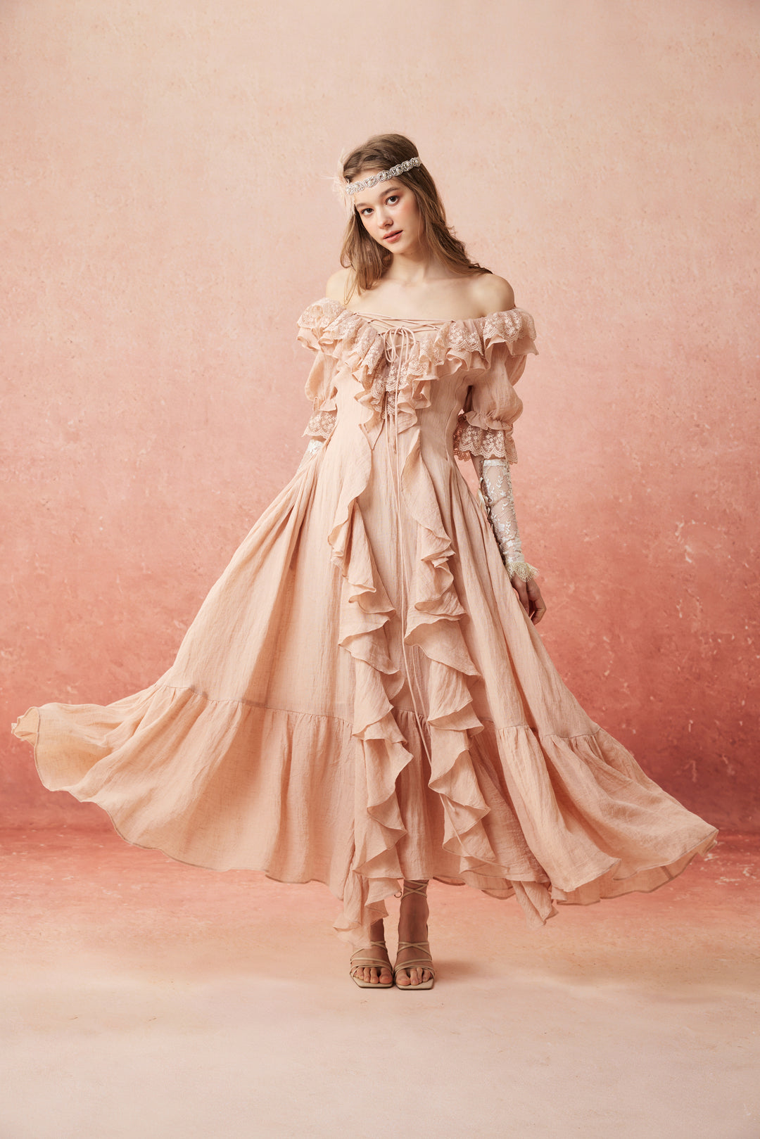 Dewdrops 16 | Maxi Linen Dress Gown