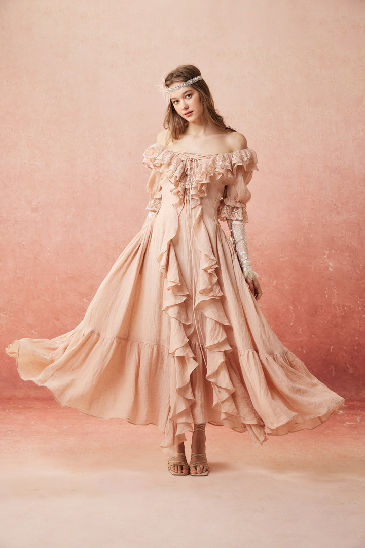 Dewdrops 16 | Maxi Linen Dress Gown