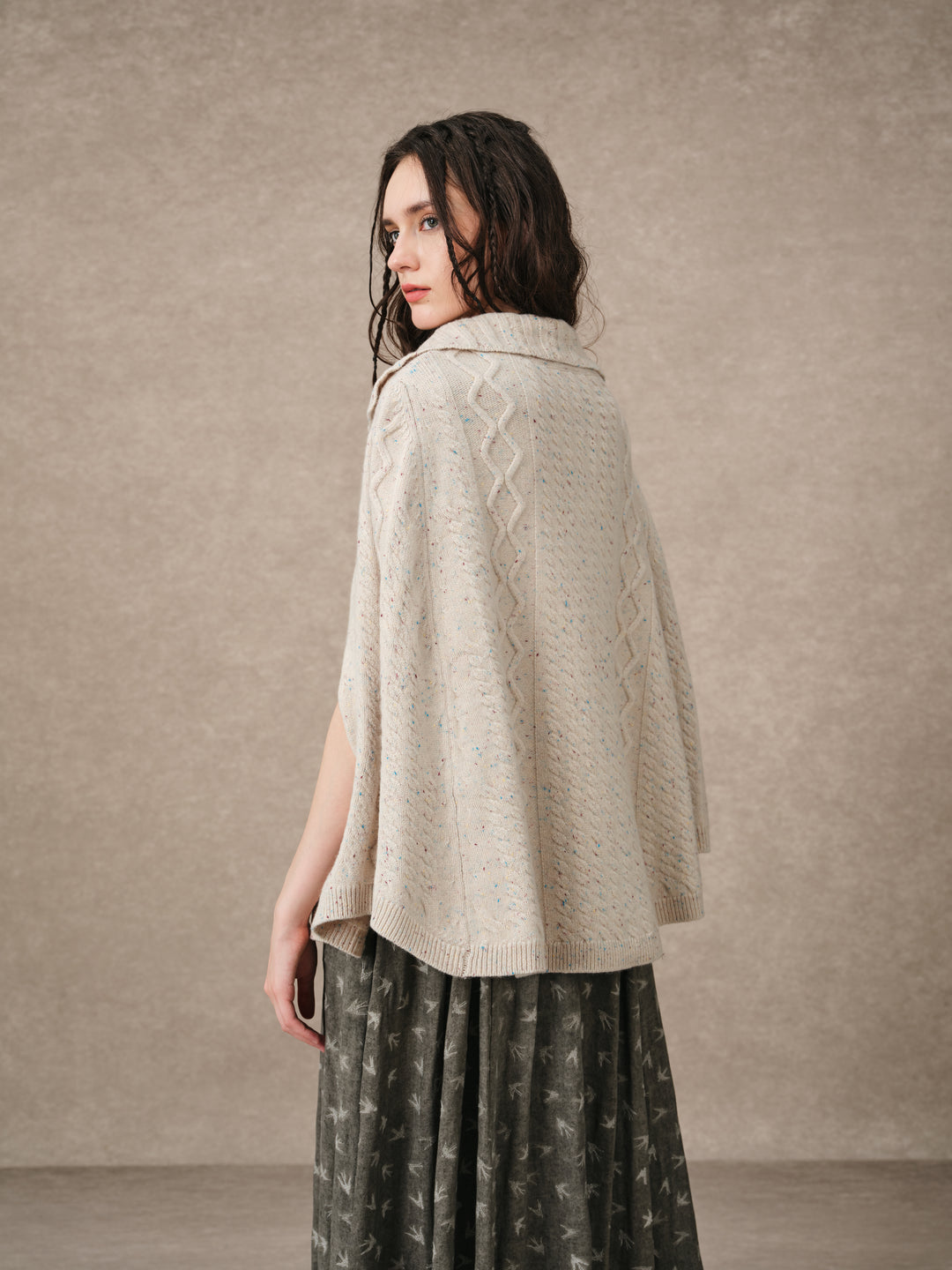 Fleece Cloud | Oversized 100% Wool Knit Poncho