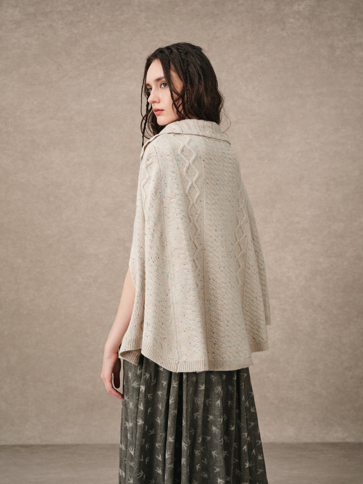Fleece Cloud | Oversized 100% Wool Knit Poncho