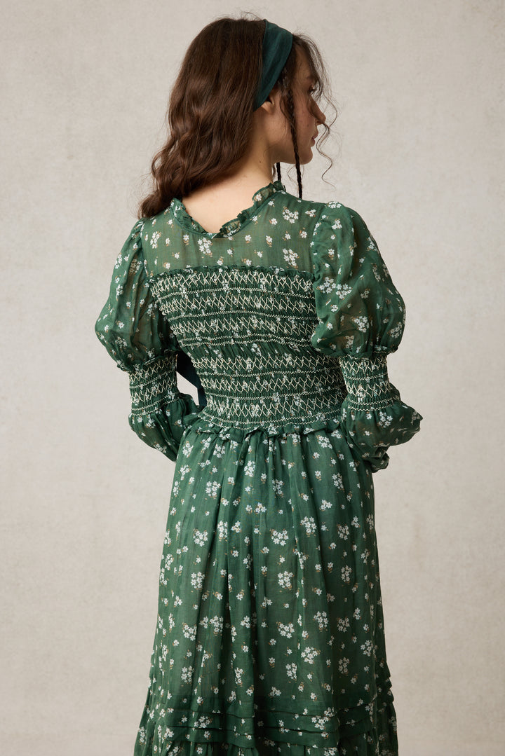 Jane 33 |Edward Smocking Linen Dress Chemise