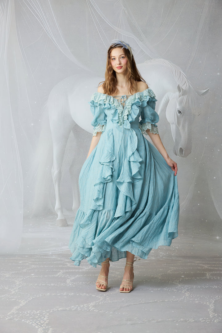 Dewdrops 16 | Maxi Linen Dress Gown