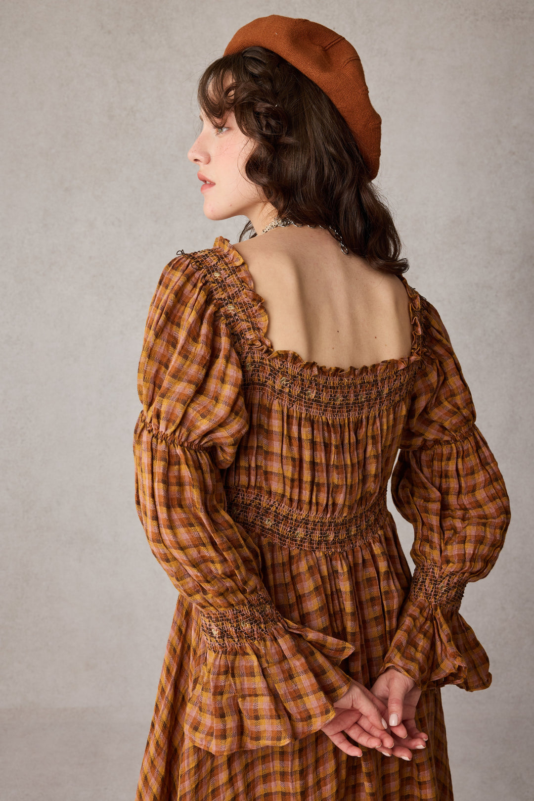 Cloud 21 | smocking embroidery linen dress