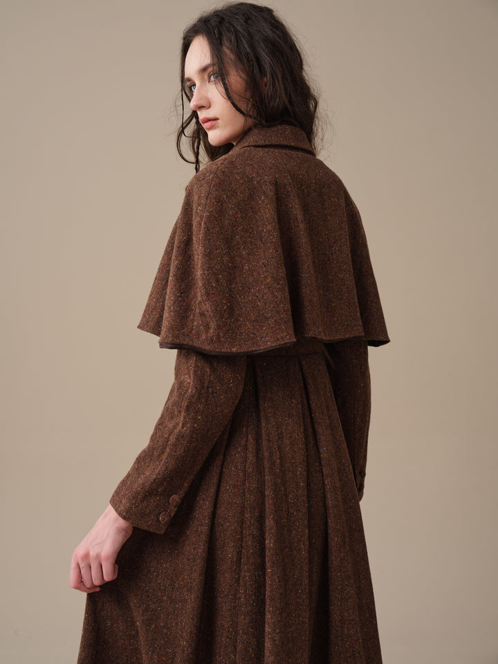 Charlotte 01 | 100% Wool Cape Trench Coat