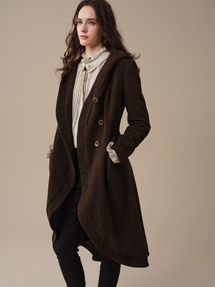 Augusta 02 | Tailored Hooded  100% Wool Coat