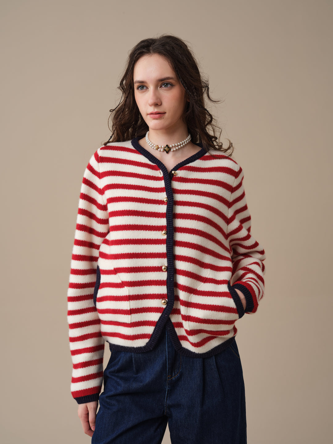 Nova 22 | Striped Open-Front 100% Wool Cargidan