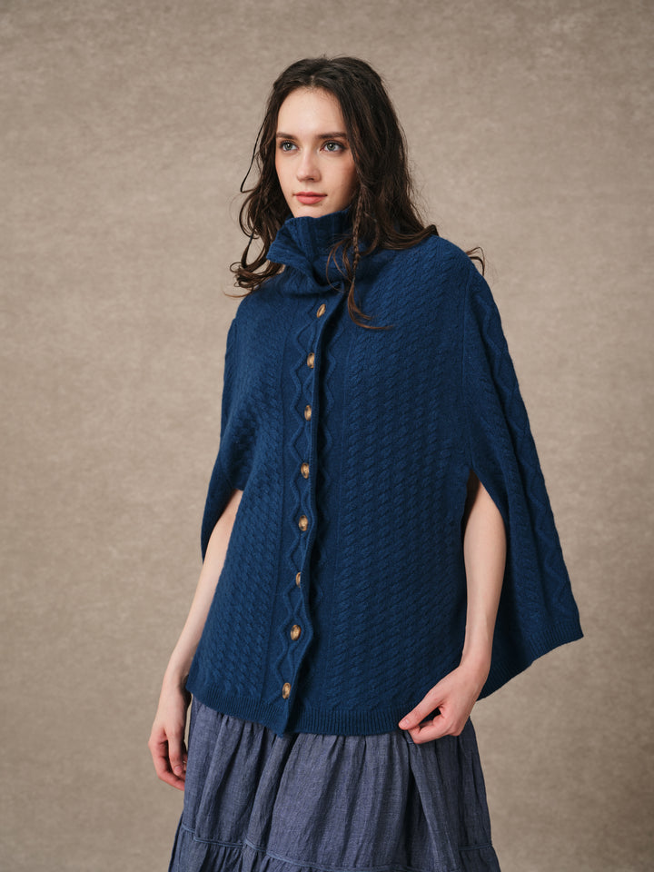 Fleece Cloud | Oversized 100% Wool Knit Poncho