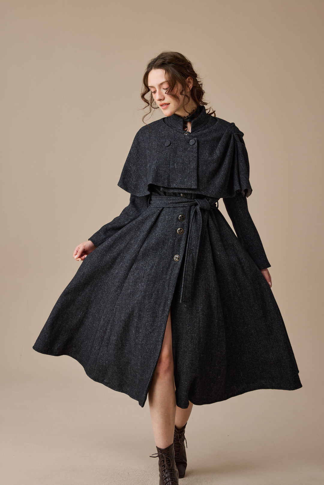Wendy 15 | 100% Wool Dress & Cape (2 pieces)