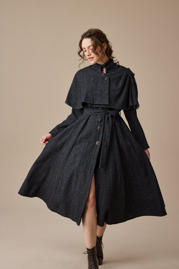Wendy 15 | 100% Wool Dress & Cape (2 pieces)