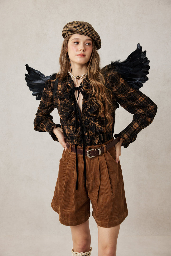 Annie 22 | 100% Wool Puff Sleeve Shirt Blouse