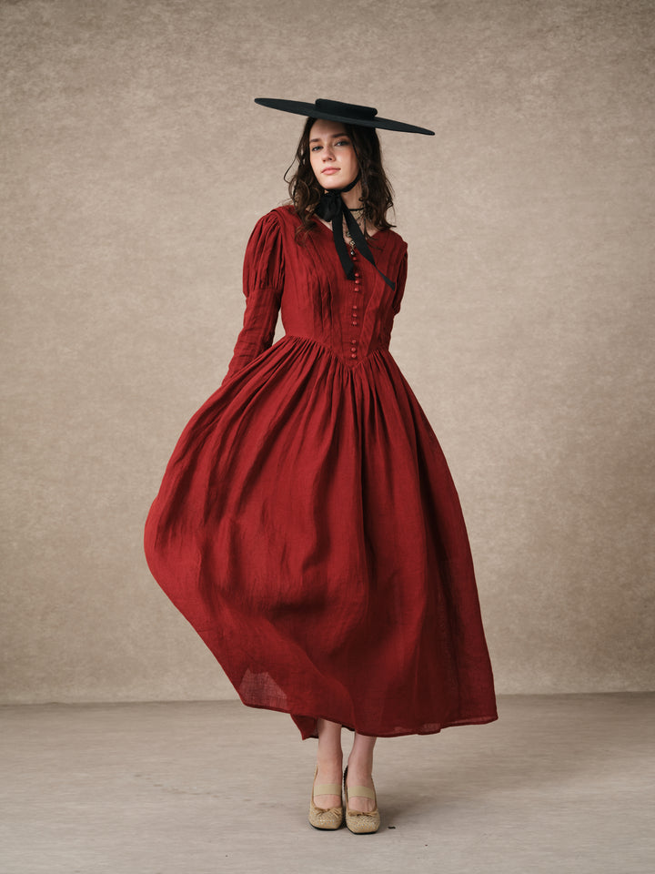 Madder 05 | Tailored Linen Corset Dress