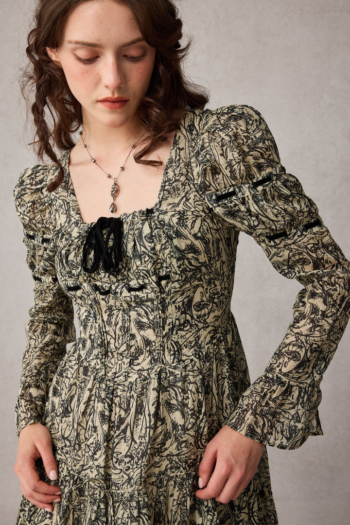 Queena 22 | Empired Maxi linen dress