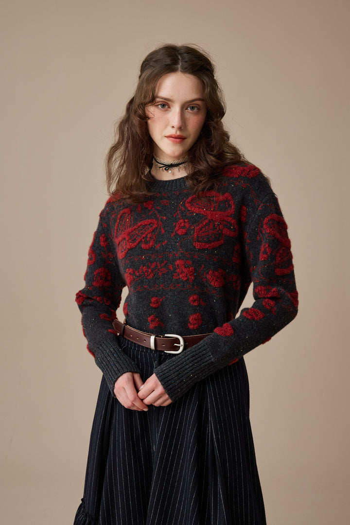 Nutcracker 24 |100% Wool Floral Jumper Sweater