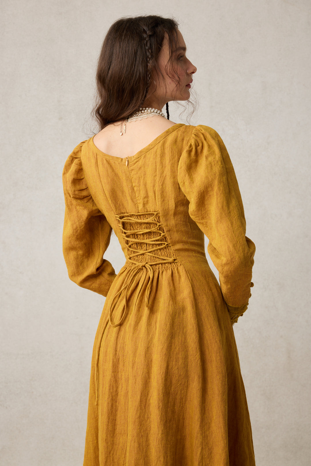 Azalea 23 | Linen Corset Evening Dress