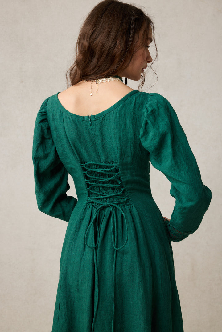 Azalea 23 | Linen Corset Evening Dress