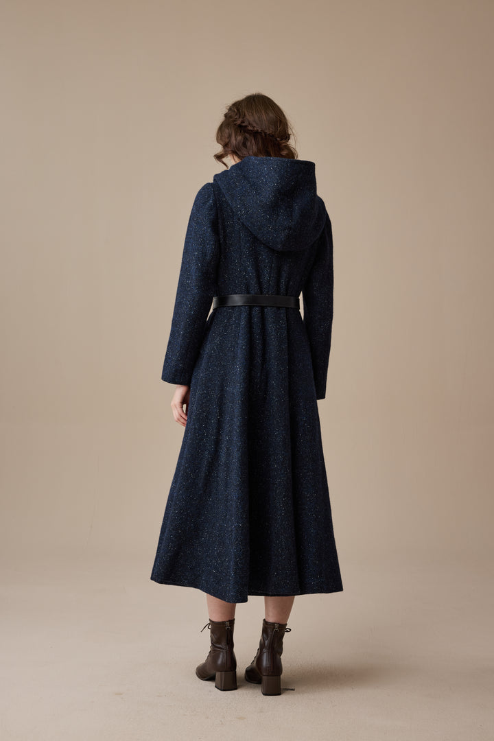 Trista 24 | 100% twill wool hooded coat