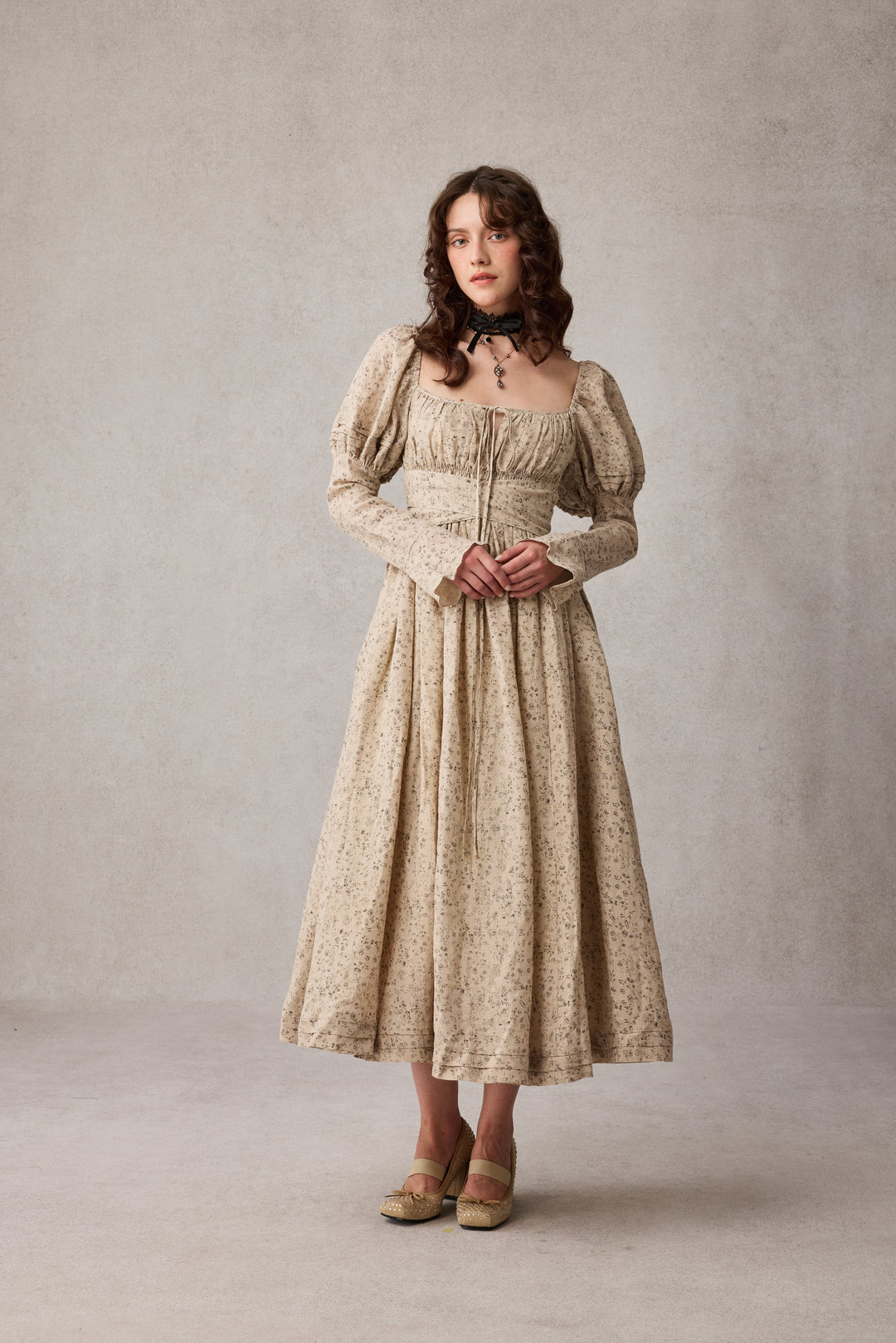 Paisley 11 | Elegant Floral Linen Dress