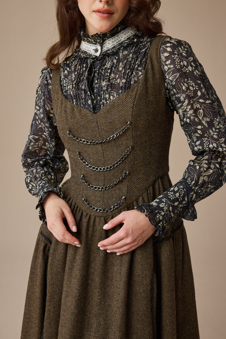 Sharon 21 |pintucked luxury linen shirt blouse