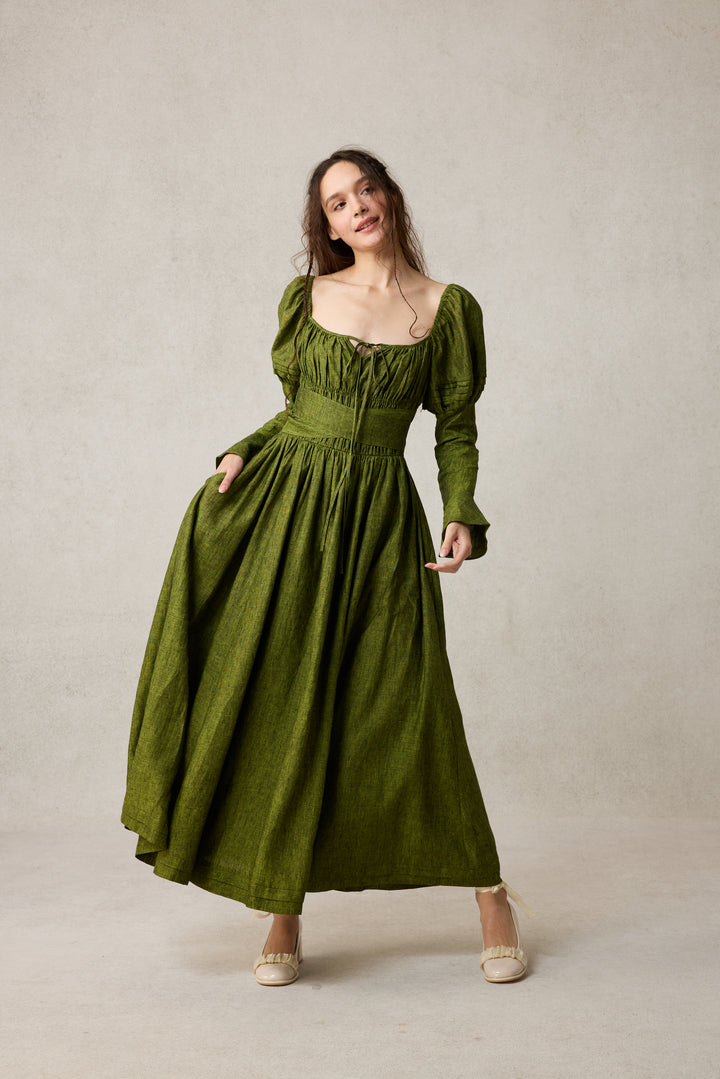 Paisley 11 | Elegant Floral Linen Dress