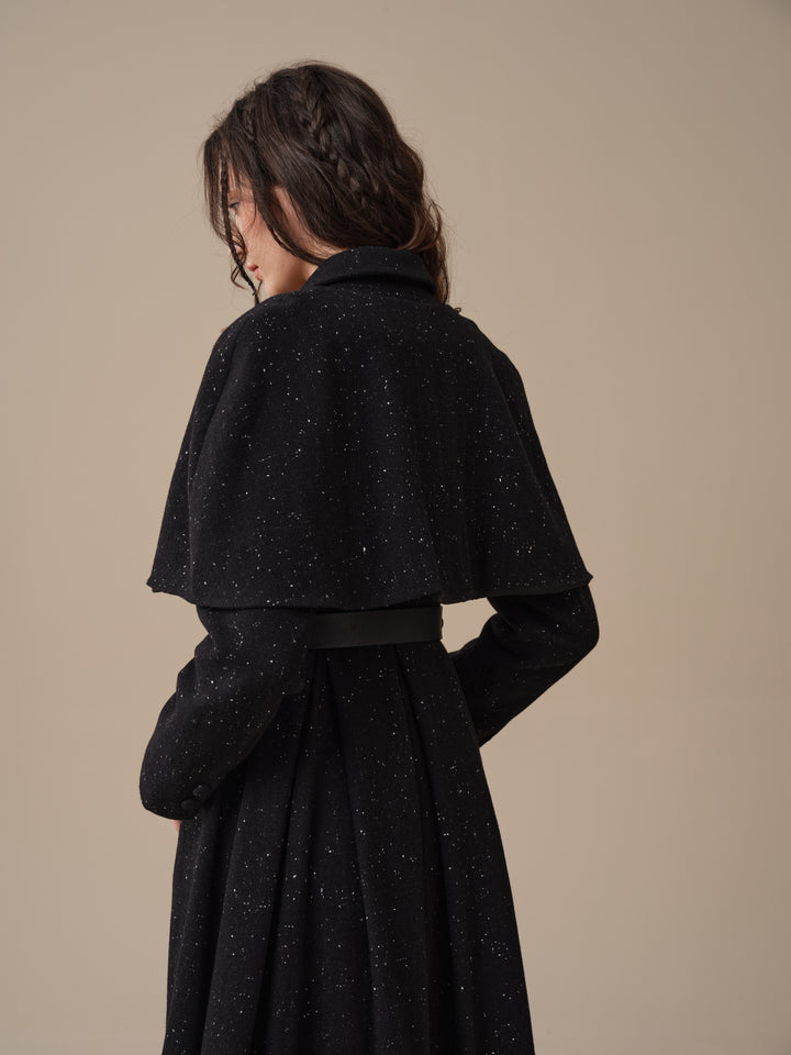 Charlotte 01 | 100% Wool Cape Trench Coat