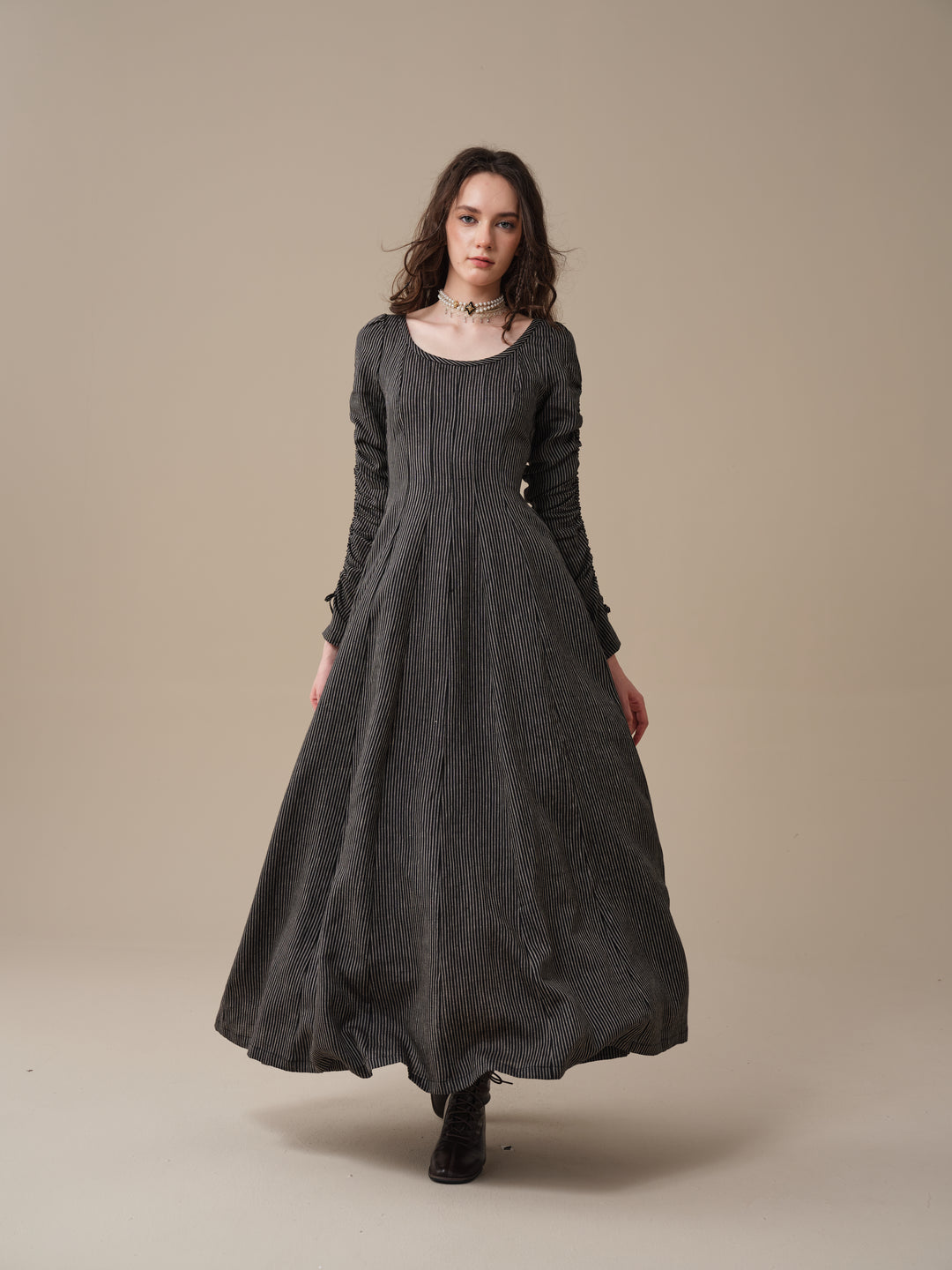 Crystal 17 | Victorian maxi linen dress