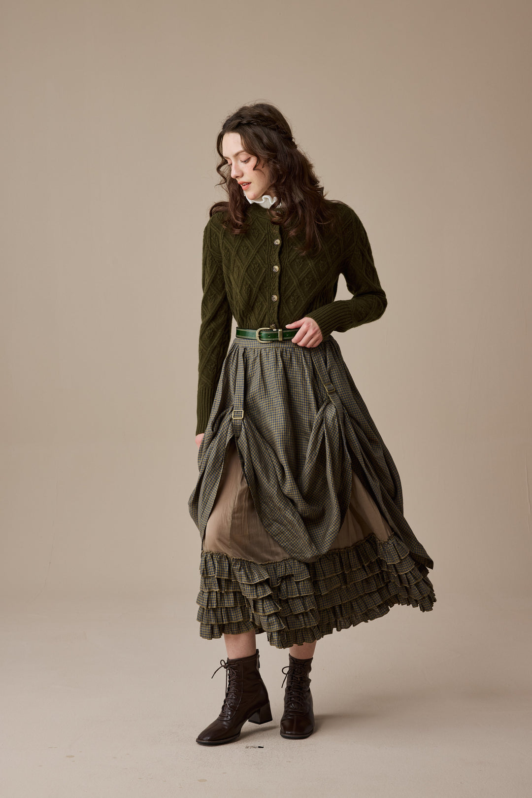 Anna 21 | Layered Linen Skirt (Adjustable)
