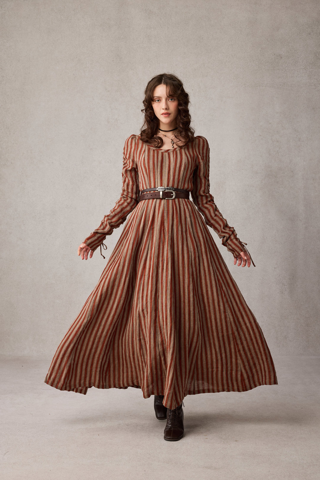 Crystal 17 | Victorian maxi linen dress