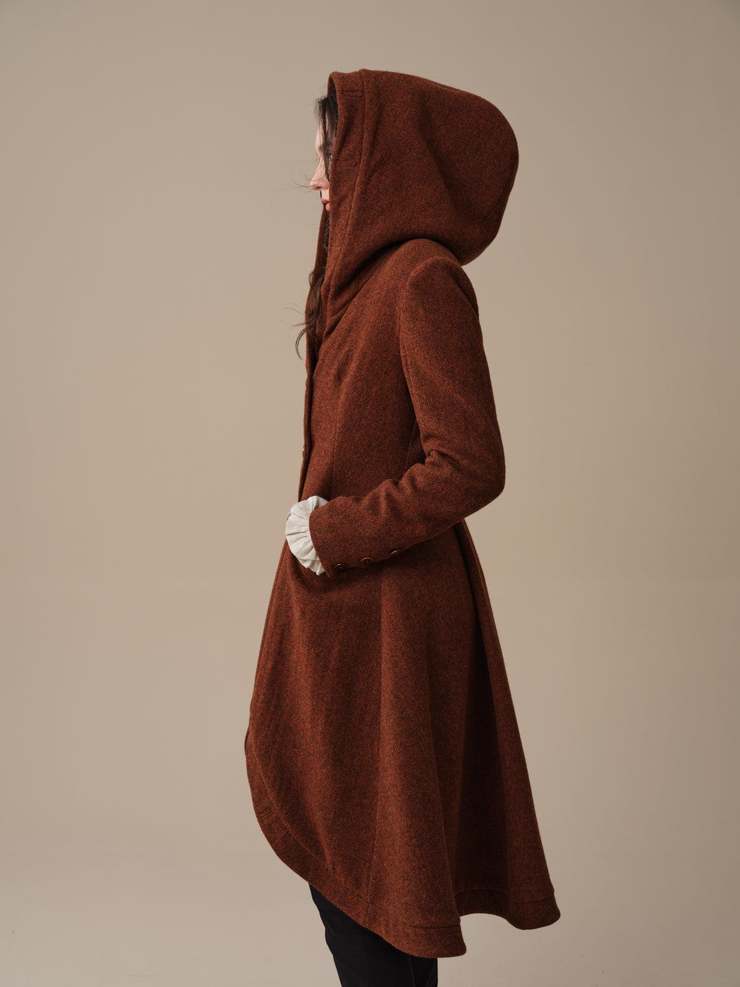 Augusta 02 | Tailored Hooded  100% Wool Coat