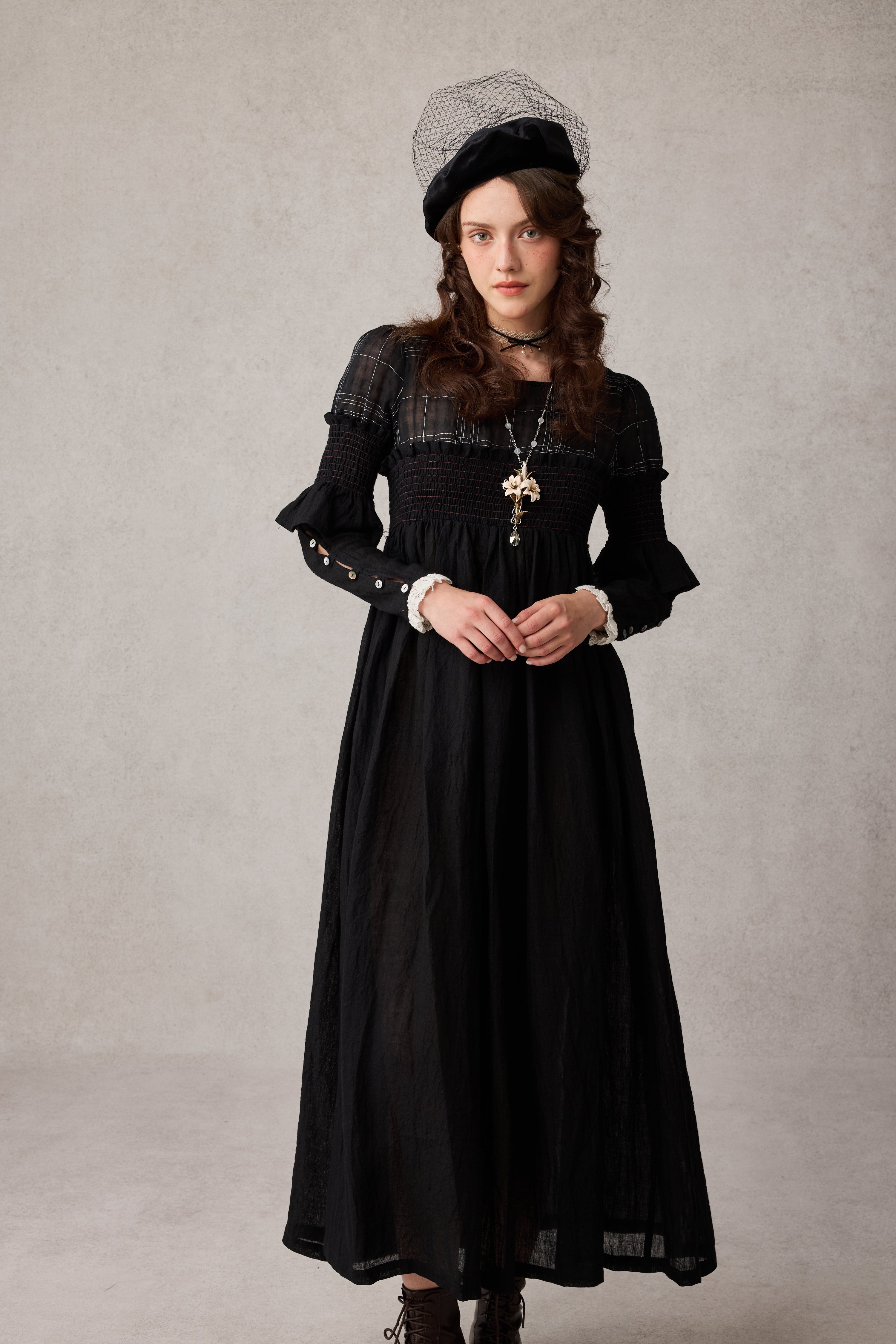 【takanita様】LINEN SILK オーバーニット◆ Octavia 17 | pintucked V-neck linen Dress – Linennaive