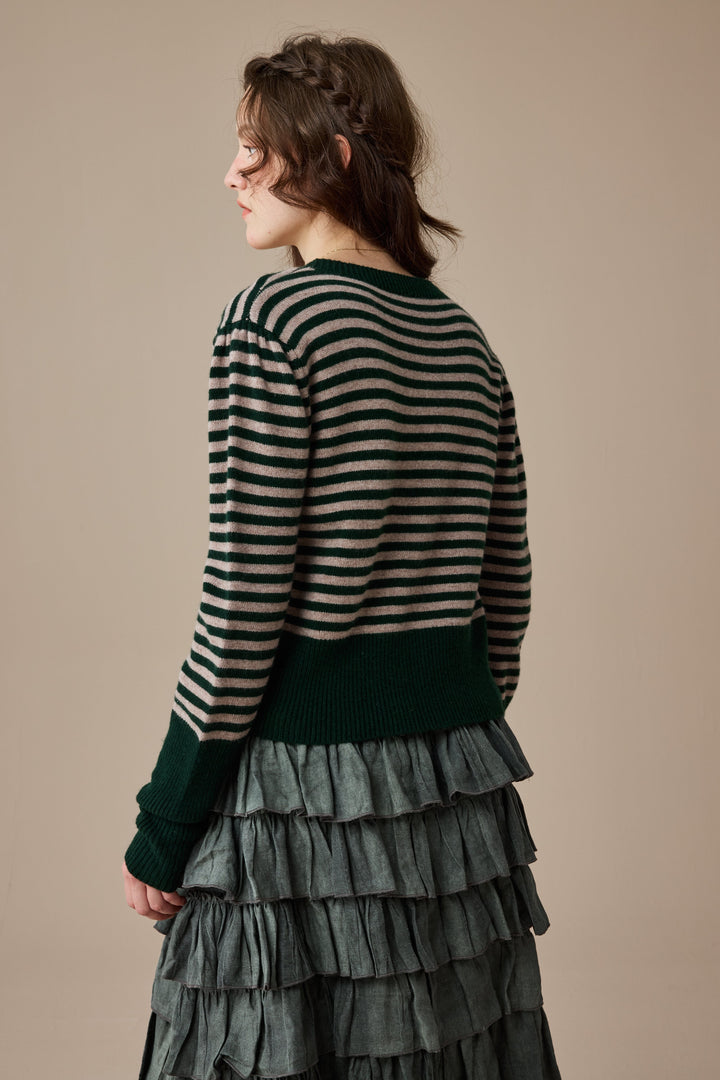 Oxford 13|100% wool classic striped pullover jumper