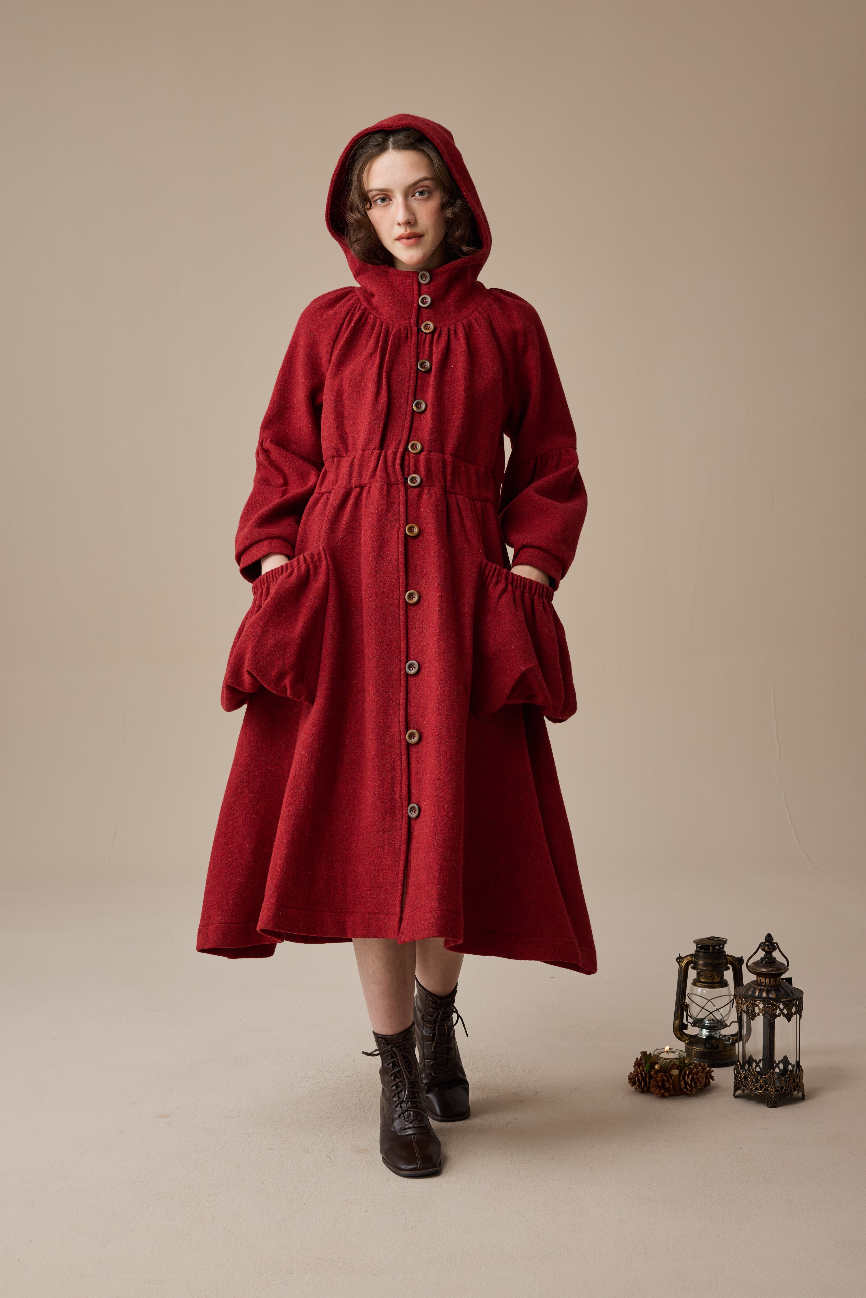 Melissa 28 |100% Wool Hooded Coat – Linennaive