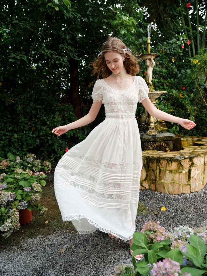 Dawn 17 | Lace Linen Dress Gown