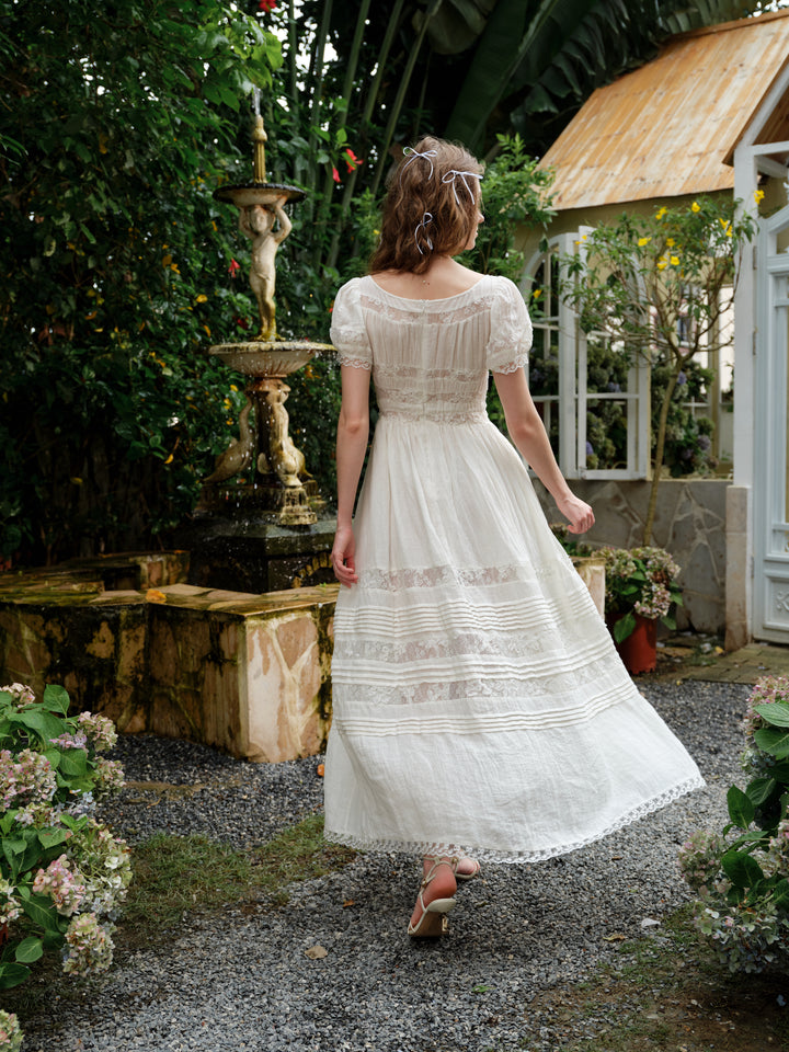 Dawn 17 | Lace Linen Dress Gown