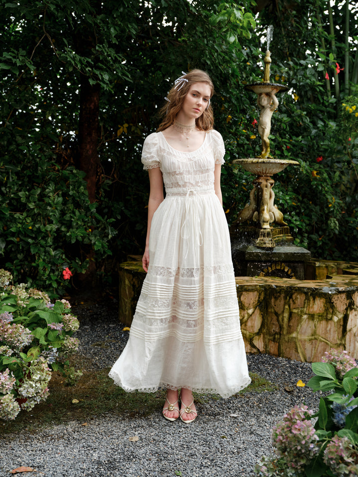 Dawn 17 | Lace Linen Dress Gown