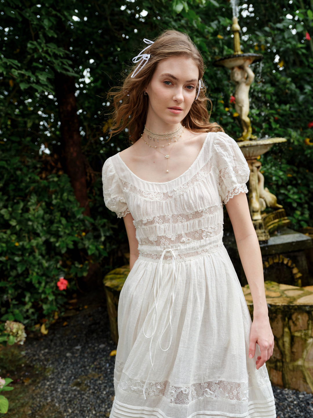 Dawn 17 | Lace Linen Dress Gown