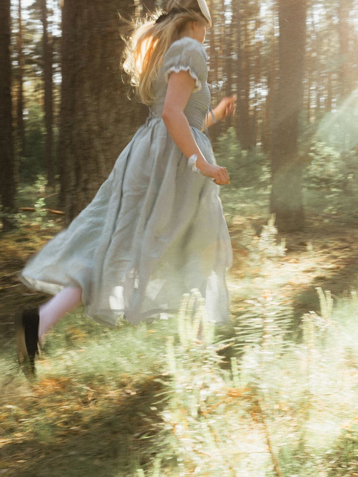 Monet Haze 26 | Fairy layered Linen Dress with pintucks